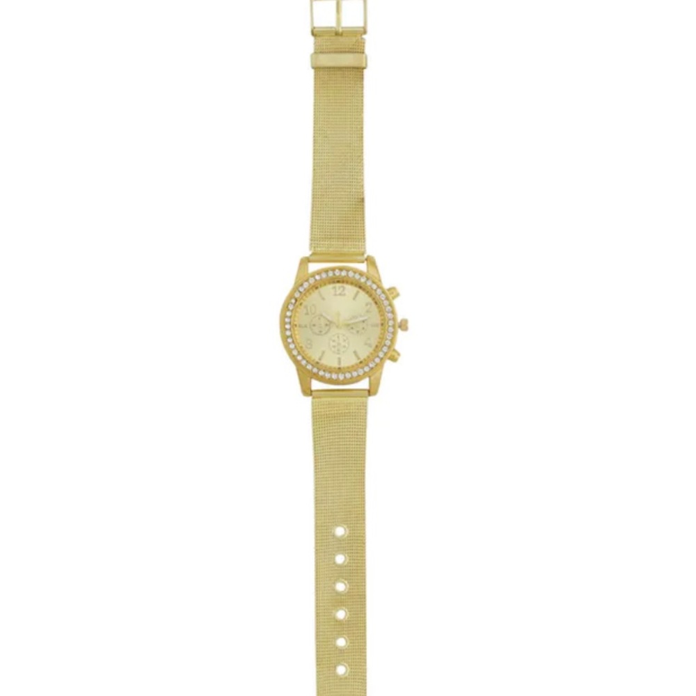 Rhinestone Metalic Watch